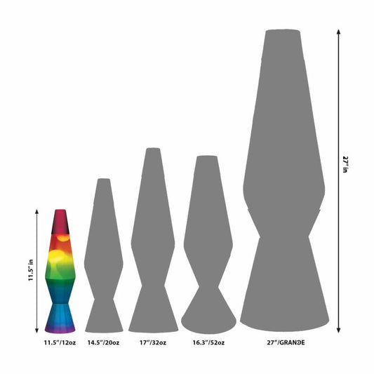 11.5″ LAVA Lamp Rainbow – White/Tricolor - US 4552
