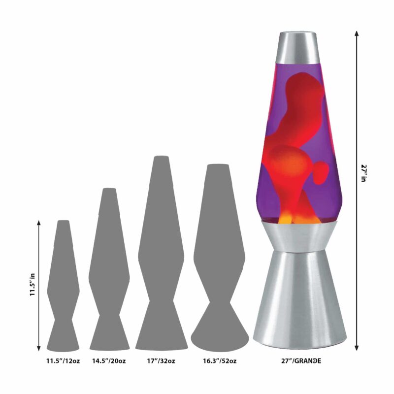 27″ LAVA Lamp Grande – Yellow/Purple/Silver - US 1029
