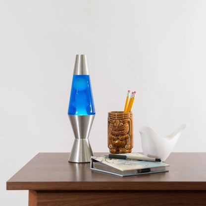 11.5″ LAVA Lamp – White/Blue/Silver - US 8798