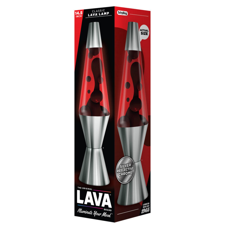 14.5″ Lava Lamp Chrome Plated Crimson - US 7755