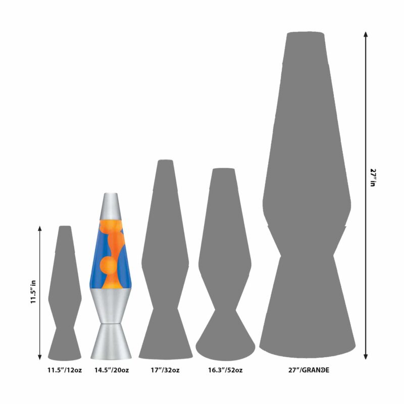 14.5” LAVA Lamp – Orange/Blue/Silver - US 8368