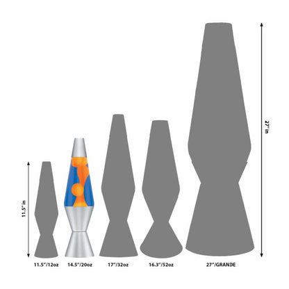14.5” LAVA Lamp – Orange/Blue/Silver - US 8368
