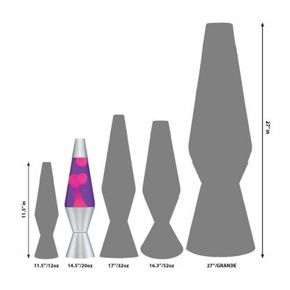 14.5” LAVA Lamp – Pink/Purple/Silver - US 7015