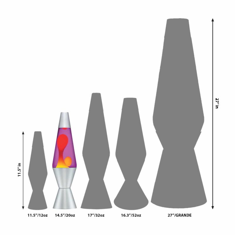14.5” LAVA Lamp – Yellow/Purple/Silver - US 5659