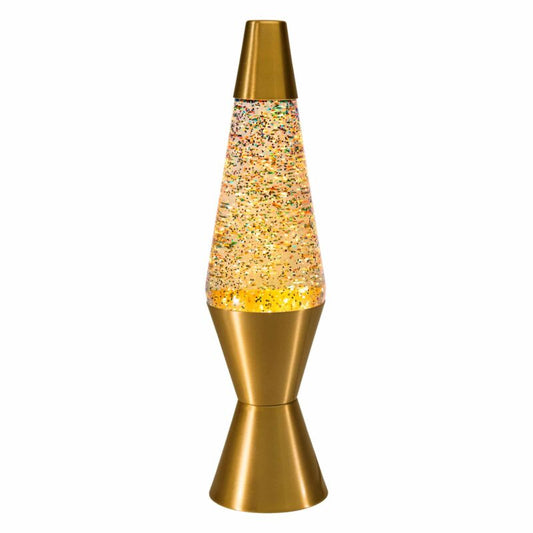 14.5″ LAVA Lamp Rainbow Glitter – Clear/Gold - US 9835
