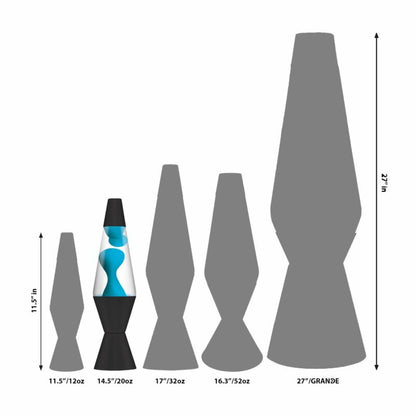 14.5″ LAVA Lamp Neon – Blue/Clear/Black - US 8789