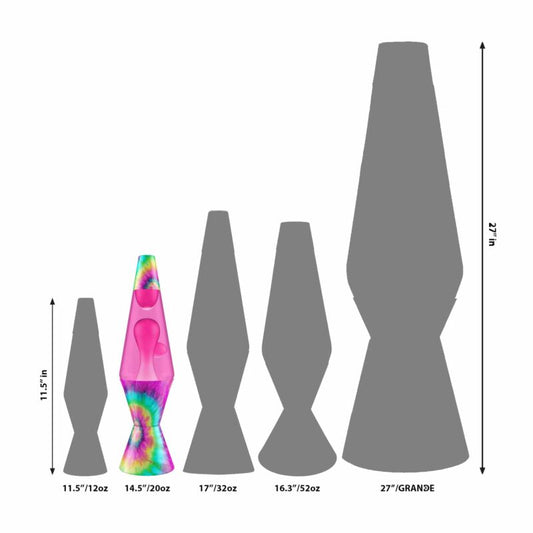 14.5″ LAVA Lamp – Tie Dye Pink Spiral - US 2195