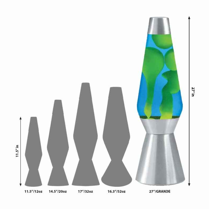 27″ LAVA Lamp Grande – Yellow/Blue/Silver - US 2966